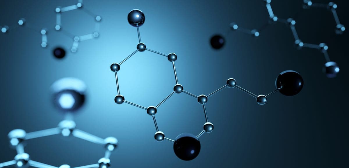 Rendering of serotonin molecules